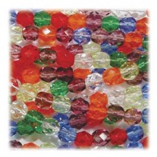 8mm Czech Firepolish Beads - Rainbow Mix - Pack of 20