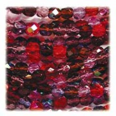 8mm Czech Fire Polish Beads - Vineyard Mix - Pack of 20