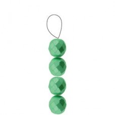 8mm Czech Firepolish Beads - Pastel Chrysoprase - Pack of 25