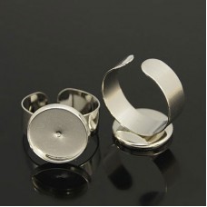 Platinum Colour Ring Cuffs with 14mm ID bezel tray