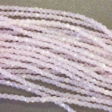 3mm Czech Firepolish Beads - Milky Soft Rosaline - Pack of 50