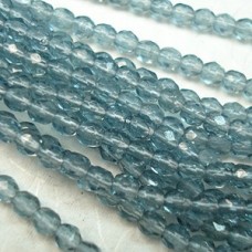 3mm Czech Firepolish Beads - Montana - Pack of 50