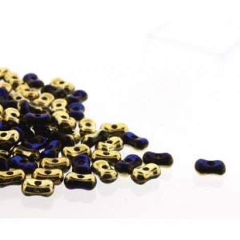 3.2x6.5mm Czech Farfalle Beads - Calif Blue