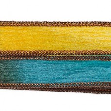 34" Variegated Hand-Dyed Silk Ribbon - Desert Sunset