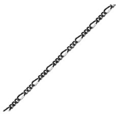 2.3mm Gunmetal Plated Figaro Chain - Per Metre
