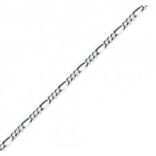 2.3mm Silver Plated Figaro Chain - Per Metre