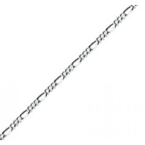 2.3mm Silver Plated Figaro Chain