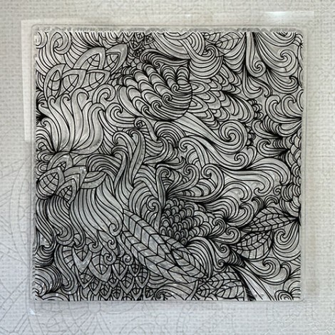 90x90mm Flexible Silicone Polymer Clay Texture Sheet - Forest Fantasy