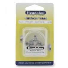 Beadalon .9mm (Ex Heavy) French Wire (Gimp) - 1m - Silver Plate