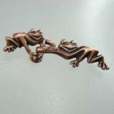 Friendly Frogs Hook & Eye Clasp - Antique Copper - Each