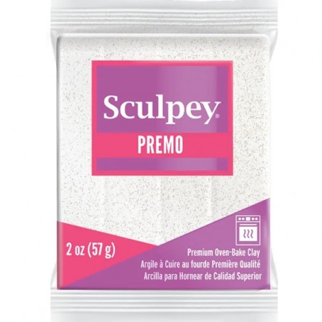 Premo Accent Polymer Clay - 57gm - Frost White Glitter
