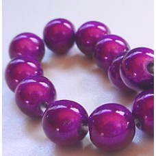 8mm Fuchsia Japanese Miracle Beads - Pack of 10