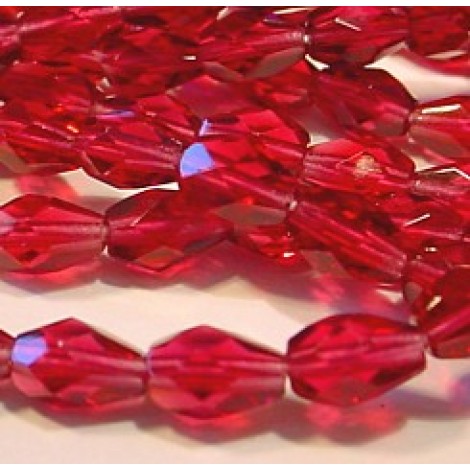 5x7mm Fuchsia Fire-Polished Drops - Pack of 10 5x7mm Fuchsia Fire-Polished Drops - Pack of 10