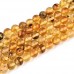 4-5mm Natural Amber Round Beads - Per 38cm strand (84-85pc)