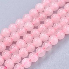 4mm Rose Quartz Round Beads - Strand