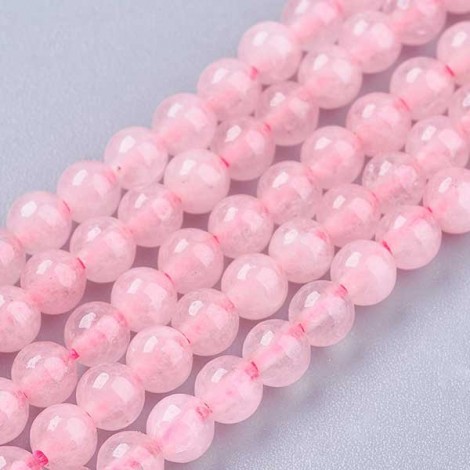 4mm Rose Quartz Round Beads - Strand 4mm Rose Quartz Round Beads - Strand