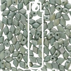 6x4mm Czech Mini GemDuo 2-Hole Beads - Chalk Green Luster - 8.5gm