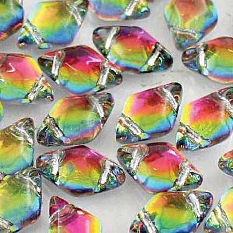 5x8mm Czech GemDuo 2-Hole Beads - Backlit Utopia - 8gm 5x8mm Czech GemDuo 2-Hole Beads - Backlit Utopia - 8gm