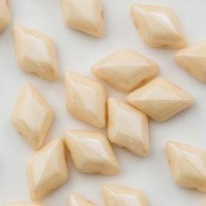 5x8mm Czech GemDuo 2-Hole Beads - Chalk Beige Luster - 8gm