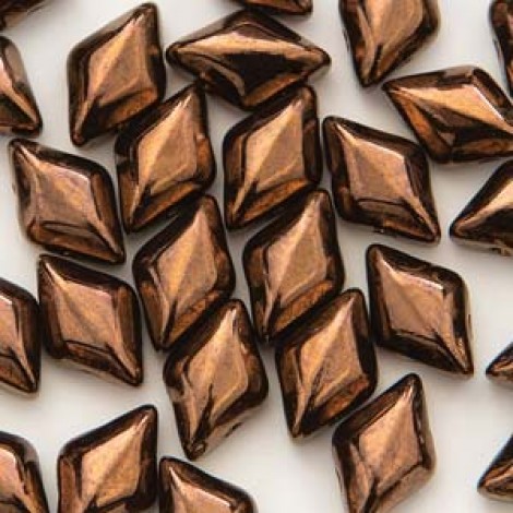5x8mm Czech GemDuo 2-Hole Beads - Jet Bronze - 8gm 5x8mm Czech GemDuo 2-Hole Beads - Jet Bronze - 8gm