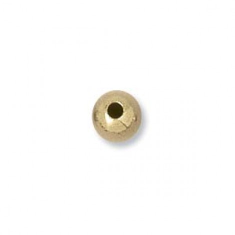 5mm 14kt Gold Filled Seamless Round Beads with 1.4mm hole - Each
