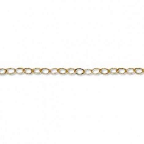 1.3mm Fine Flat Cable 14Kt Gold Filled Chain