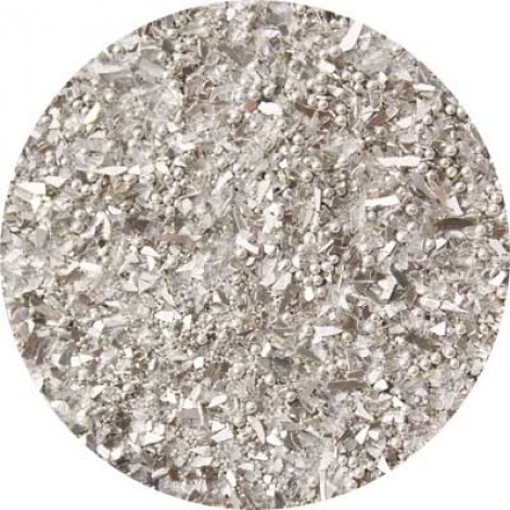 Art Institute Glass Glitter & Microbead Mix - Silver - 1/4oz or 1/2oz jar