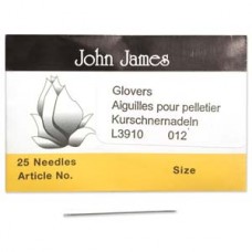 #12 John James English Glover Needles - 1"/2.6cm - Per 5 Needle Pack