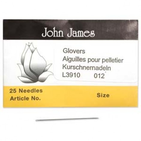 #12 John James English Glover Needles - 1"/2.6cm