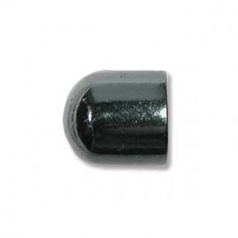 10.5mm Gunmetal Plated End Caps - Per pair