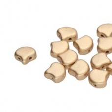 7.5x7.5mm Czech 2-Hole Gingko Beads - Bronze Pale Gold - 22gm