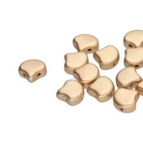 7.5x7.5mm Czech 2-Hole Gingko Beads - Bronze Pale Gold - 22gm 7.5x7.5mm Czech 2-Hole Gingko Beads - Bronze Pale Gold - 22gm