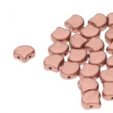 7.5x7.5mm Czech 2-Hole Gingko Beads - Bronze Copper - 22gm