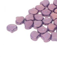 7.5x7.5mm Czech 2-Hole Gingko Beads - Purple Vega - 22gm