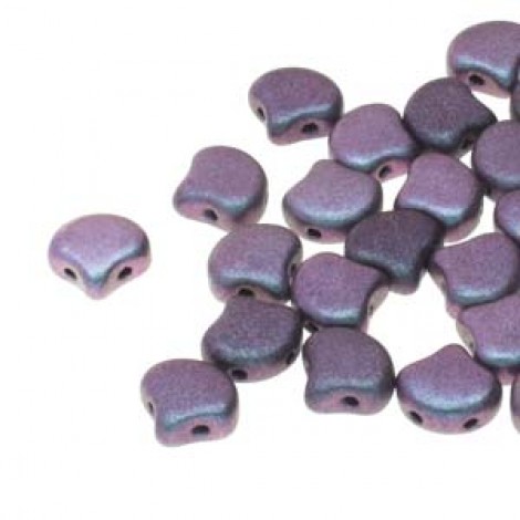 7.5x7.5mm Czech 2-Hole Gingko Beads - Polychrome Mixed Berry - 22gm 7.5x7.5mm Czech 2-Hole Gingko Beads - Polychrome Mixed Berry - 22gm