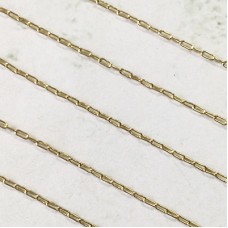 1.1mm Gold Plated Flattened Drawn Cable Chain