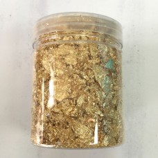 Gold Foil Flakes for Resin or Polymer Clay - 10gm Large Jar