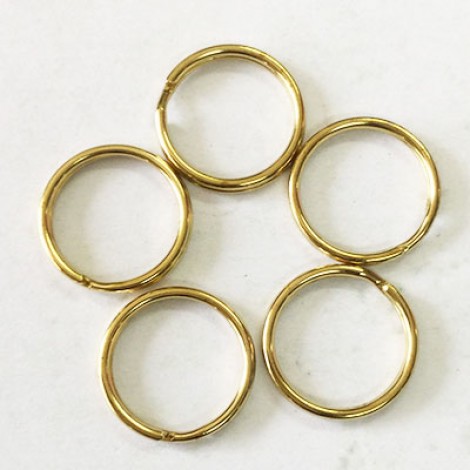 12mm Gold Plated Split Rings