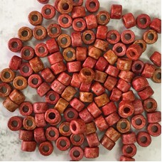 6x4mm Greek Ceramic Tube Beads - Autumn Mix - Pack of 20