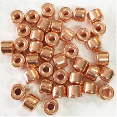 8x6mm Pure Copper Plated Greek Ceramic Tube Beads