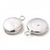 16-22x13-16x4-8mm Natural Freshwater Baroque Keshi Pearl Pendant Drops - Platinum Plated - Each