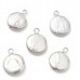 16-22x13-16x4-8mm Natural Freshwater Baroque Keshi Pearl Pendant Drops - Platinum Plated - Each