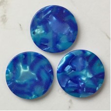 27x3mm Acrylic Earring Drop or Pendant with 2mm Hole - Blues - Pack of 2