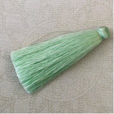 70mm Thick Silk Tassels - Mint - Each