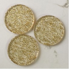 27x3mm Acrylic Earring Drop or Pendant with 2mm Hole - Gold Glitter