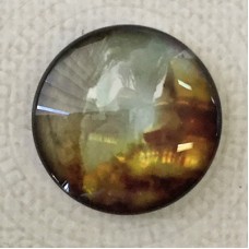 25mm Art Glass Backed Cabochons - Magic Forest Design 2 - Each