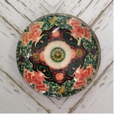 25mm Art Glass Backed Cabochons - Colourful Kaleidescope 7 - Each