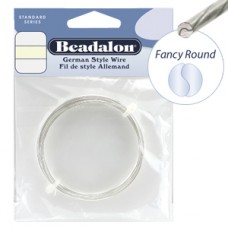 24ga Beadalon German Fancy Round Wire - Silver
