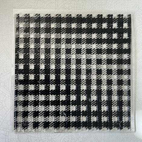 140x140mm Flexible Silicone Polymer Clay Texture Sheet - Gingham