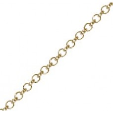 3.9mm Rollo Chain - Gold Plated - Per Metre